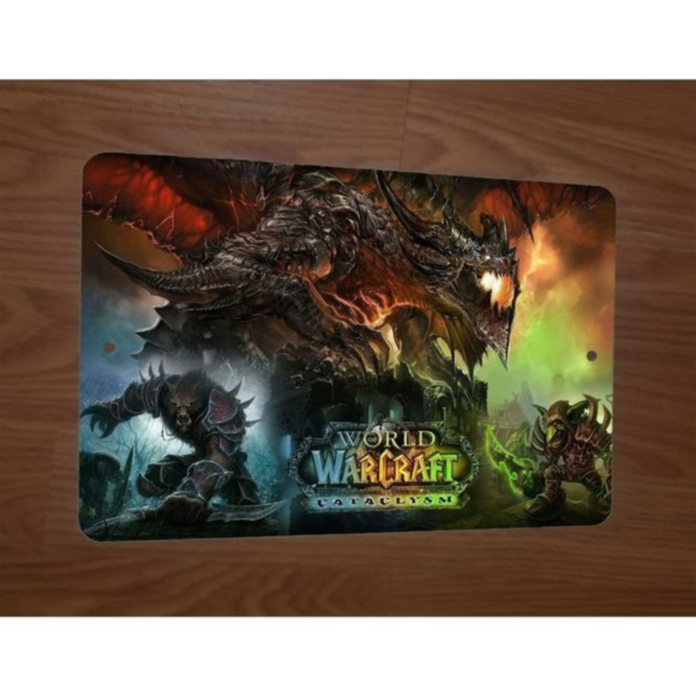 World of Warcraft WOW Cataclysm Artwork 8x12 Metal Wall Video Game Arcade Sign